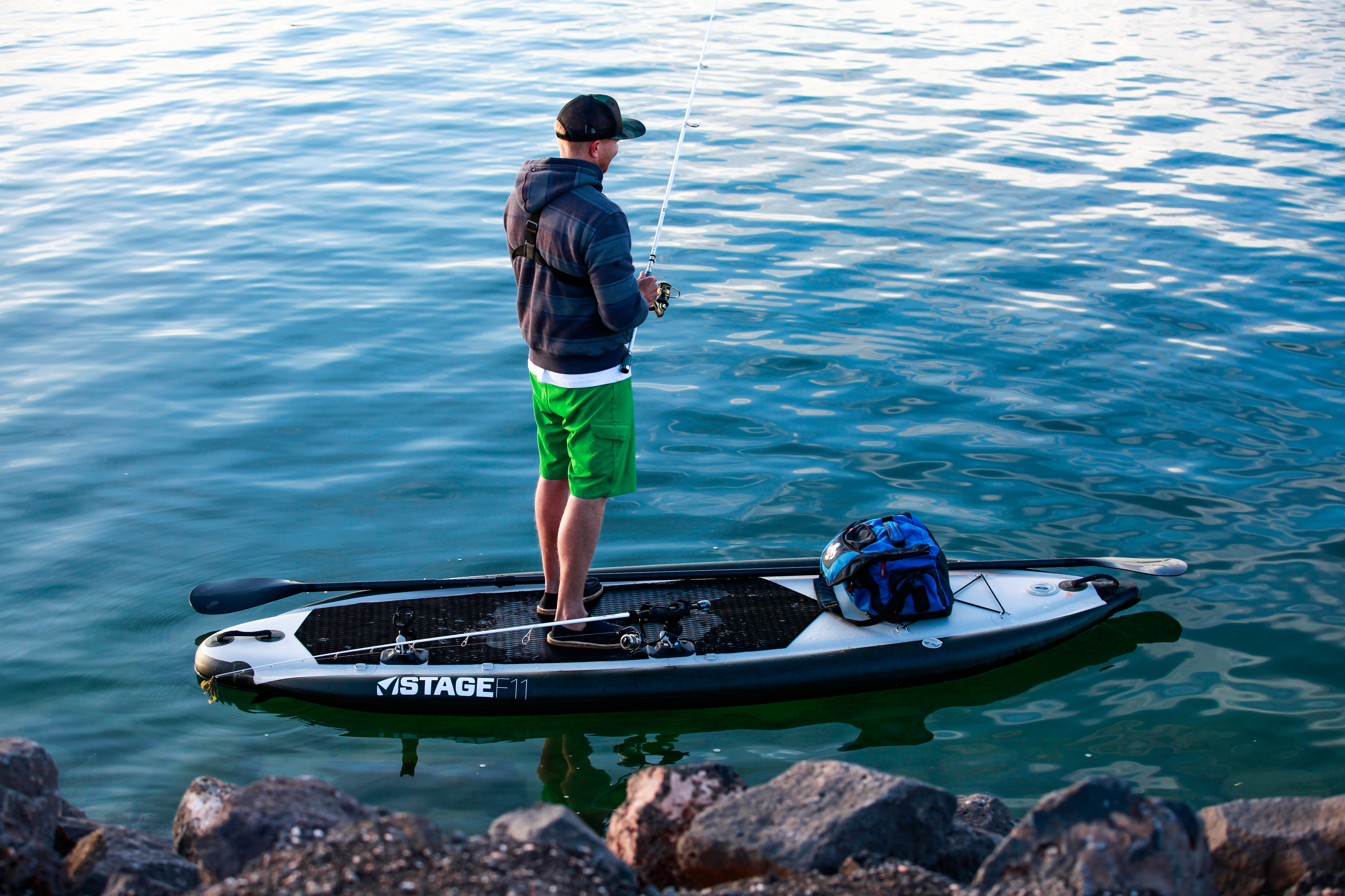 Paddle Board Set Up for Fishing - Kraken Bass