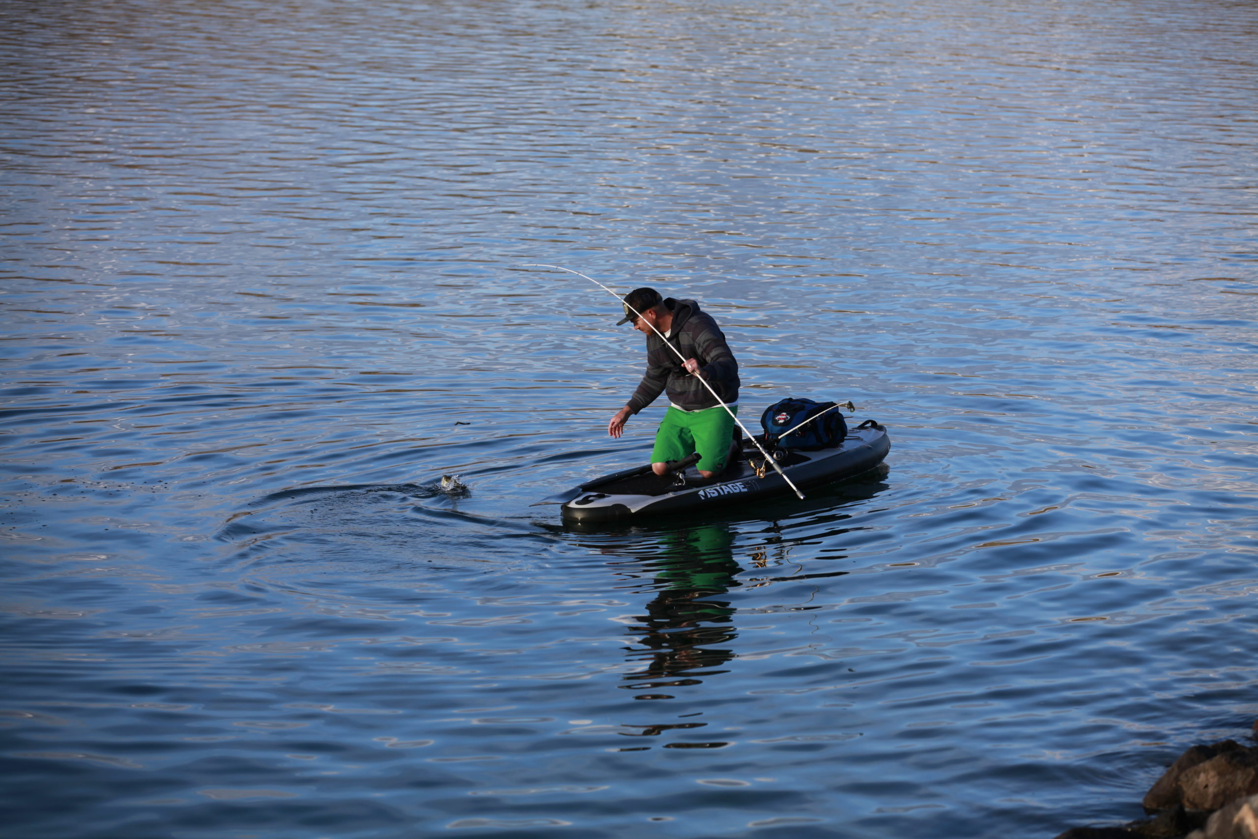 Paddle Board Set Up for Fishing - Kraken Bass