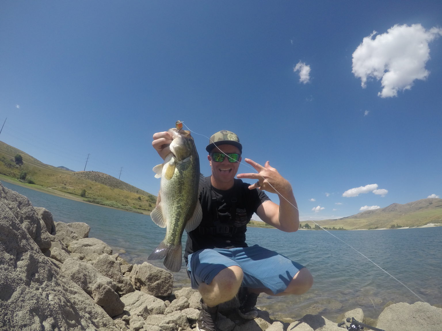 Devils Creek Reservoir Fishing - Good Idaho Largemouth Bass Spot! - Kraken Bass