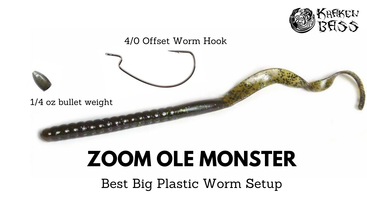 When to Use a Big Plastic Worm Bass Fishing Kraken Bass